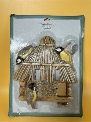 Double Light Switch Cover Tiki Hut 3 Birds Marjolein Bastin Hallmark NEW IN PACK