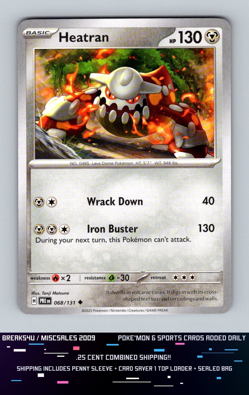 SV: Prismatic Evolutions #068/131 Heatran MINT Pokémon Card