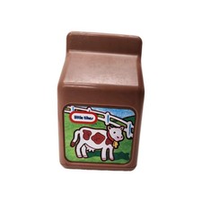 Little Tikes Play Food Chocolate Milk Carton Container Brown