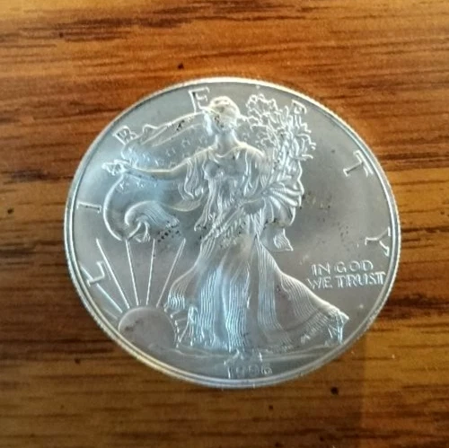 1996 Key Date Silver American Eagle BU 1 oz. Coin US $1 Dollar Uncirculated Mint