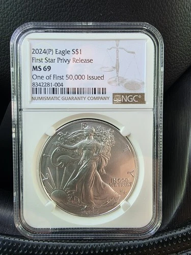 2024-P American Silver Eagle NGC First Star Privacy Release MS69