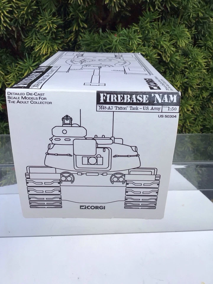 CORGI  US 50304  FIREBASE NAM  M48-A3  PATTON TANK  US ARMY    1:50 SCALE BOXED - Image 4 of 4