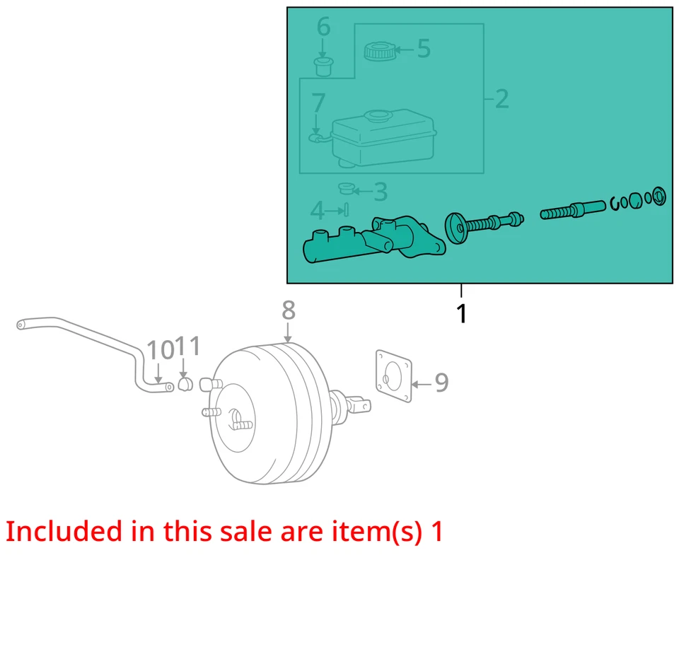 Hyundai Sonata 2005 cilindro maestro de frenos fabricante de equipos originales 99 k millas - LKQ364606641 Foto 4 de 4