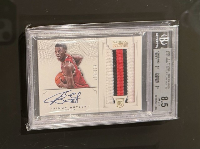 2012-13 National Treasures JIMMY BUTLER #127 RPA Rookie Patch Auto BGS 8,5/10