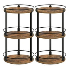 Spice Rack, Set of 2 Lazy Susan Organizer, 3-Tier Turntable Organizer For Cab...