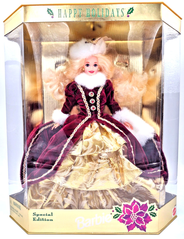 👣 1996 HAPPY HOLIDAYS BARBIE special edition  Mattel new in box