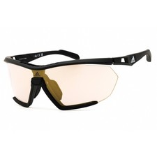 Adidas Men's Sunglasses Matte Black Sport Wraparound Half Rim Frame SP0072 02G