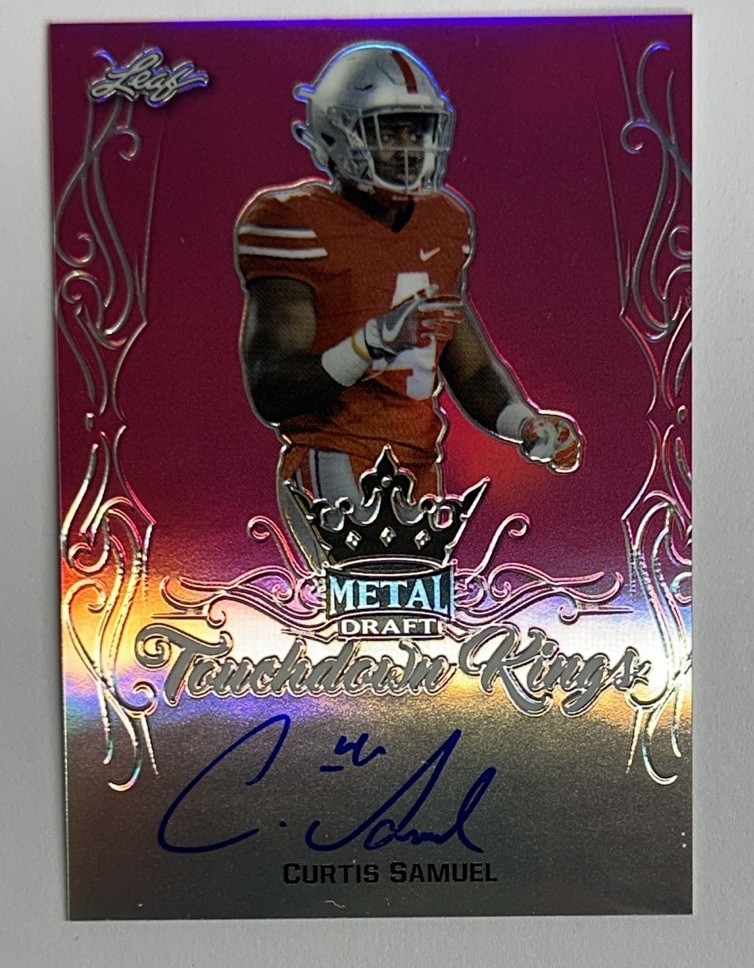 Curtis Samuel Leaf Metal Draft Autographs #CS1 Base