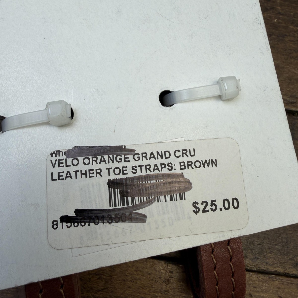 Velo Orange Grand Cru Leather Toe Straps Pedal Pair Brown Bike 65g