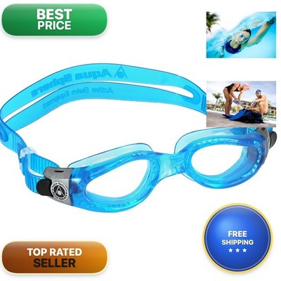 Aqua Sphere Kaiman Blue Clear Lens Swimming Goggles for Adults