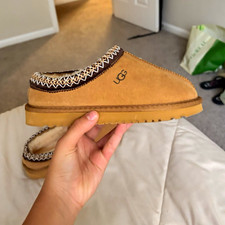UGG Tasman Brown Suede Lined Slip-On Slipper,...