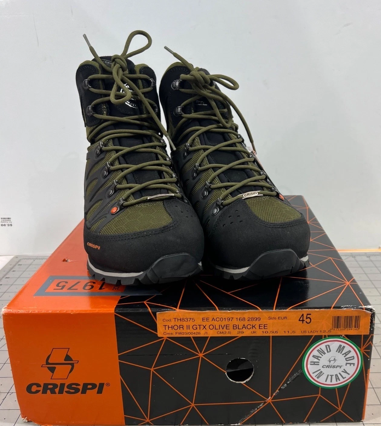 Crispi Men's Thor II Uninsulated GTX Waterproof Hunting Boots Olive Sz. 11.5 New