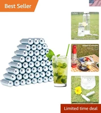 CO2 Cartridges 8g Soda Chargers for Sparkling Water Maker 50pcs Stainless Steel