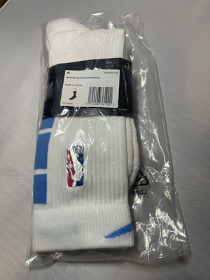 NBA Nike Authentic White Sock XL Men  Mid Calf Socks PAA445-100 S150