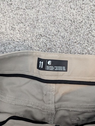 Carhartt Hurley Pants Womens 11 Beige Skinny Low Rise Workwear Double Knee NWT - Picture 2 of 15