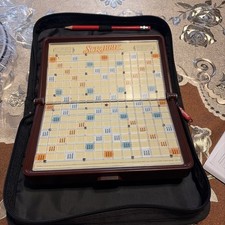 SCRABBLE Folio Edition Game - Travel Zipper Case - 2001 Hasbro 99% complete