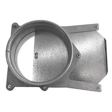 NORDFAB 8010002300 Manual Blastgate,5" dia,22Ga,GalvSteel 45ZD22