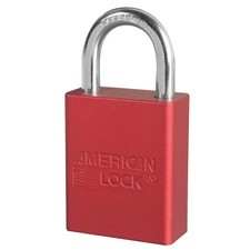 AMERICAN LOCK A1105KAS6RED Lockout Padlock,KA,Red,1-7/8"H,PK6 6MCL1