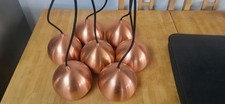 Excellent 7 Light Cluster Pendant Lamp chandelier brushed copper bowls