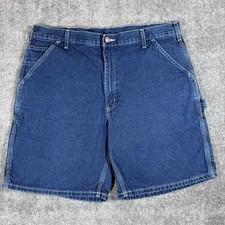 Vintage Carhartt Shorts Men  s 38 Blue Denim Carpenter Workwear Jorts