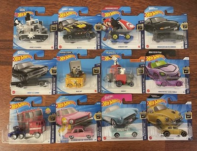 Hotwheels 12x Konvolut Screen Time Fast&Furious, Turtles, Snopy, Knight Rider