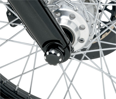 Covingtons - C0010-B - Axle Cap - Front - Dimpled - Black