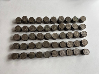 Lot of 492 35% Silver Jefferson War Nickels plus 10 regular Jefferson Nickels