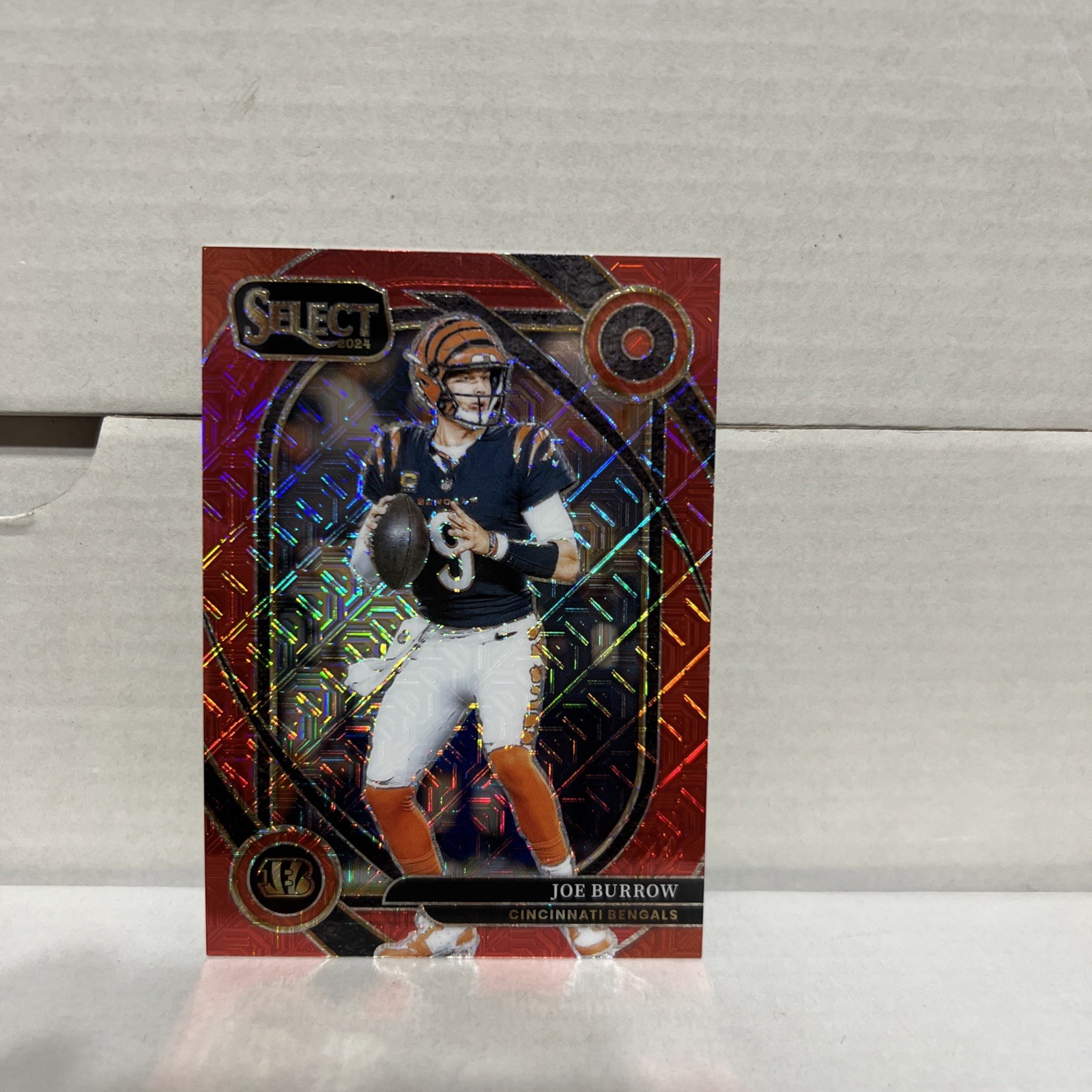 2024 Joe Burrow Panini Select Club Level Red Mojo Prizm /49 #230 Cincy Bengals