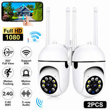 2PCSWiFi Wireless Indoor/Outdoor Home Security Camera Night Vision Monitor 1080P