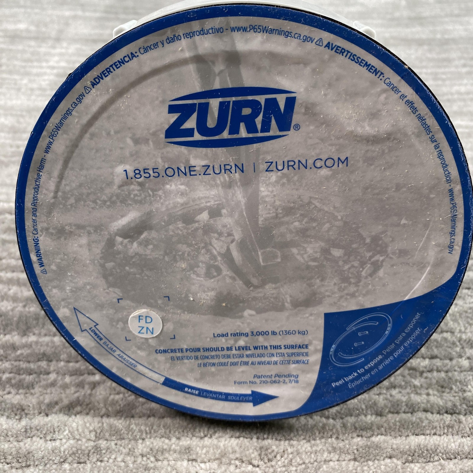 Zurn EZ-PV2-R6 PVC Slab On Grade Drain 6 In Round Nickel Bronze Head 2x3 Outlet