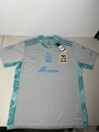 Adidas Soccer Jersey Tigres UANL NWT Men's XL Cemex Climalite Shirt Gray 2020-21 - Picture 5 of 15