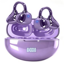 Pearl Clip Ear Open Earbuds, Bluetooth 5.4 Headphones, IPX7 Waterproof Headsets,