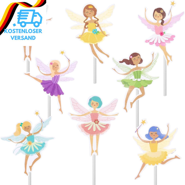 Feen Tortendeko,24 Pcs Ballerina Und Engel Cupcake Topper Dekorationen Kuchen To-image