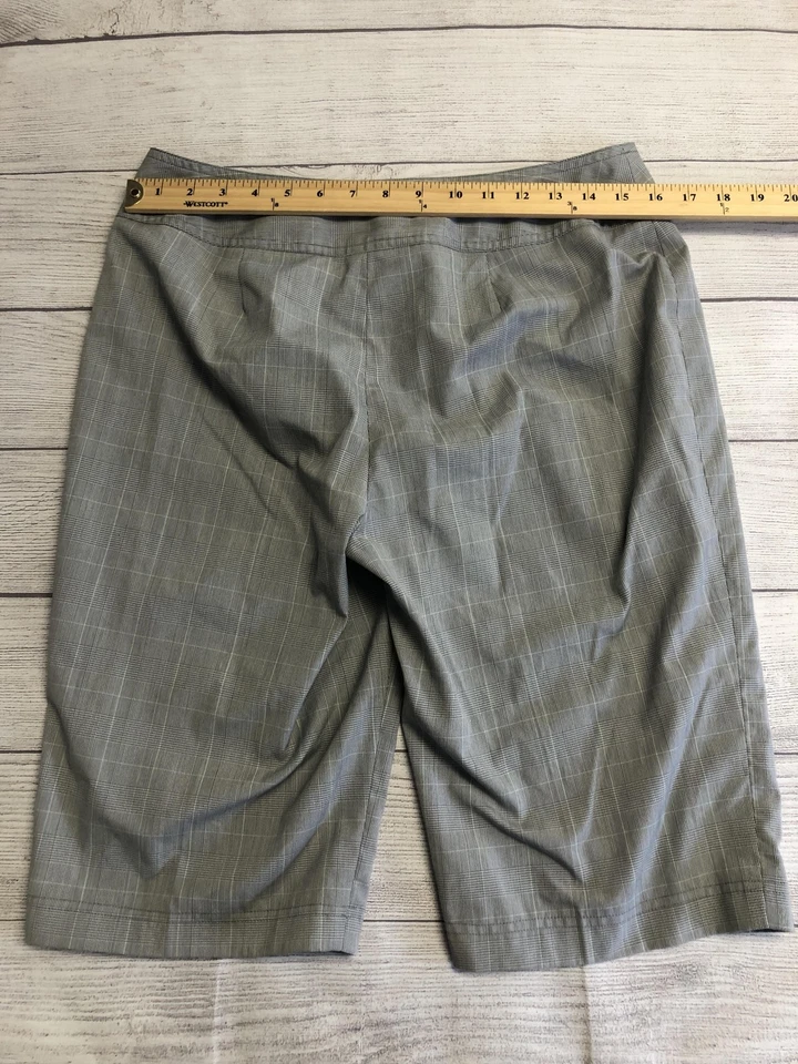 Pantalones Cortos Pantology Mujer 10 Gris A Cuadros Bermudas Vestido Carrera Elastizado Frente Plano Foto 4 de 4