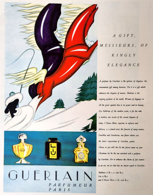Guerlain Shalimar Liu L'Heure Bleue Perfume Darcy Vintage 1931 Magazine Print Ad