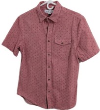 Old Navy Slim Fit Mens Button Down Shirt Short Sleeve Pink Size Small