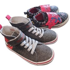 Marvel Spider-Man Toddler Boy's Size 9.5  10 Black Red Hi-Top Sneakers NEW