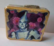 WIZARD OF OZ Tin Man MINIATURE LUNCHBOX  Candy Container TIN TOTE Sealed 1999