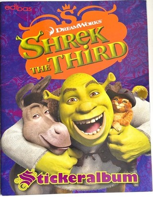 Shrek the Third - edibas - 12 von 200  Stickern sauber eingeklebt
