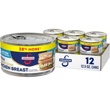 Swanson White Premium Chunk Canned Chicken Breast in Water, 12.5 OZ Can (Case of