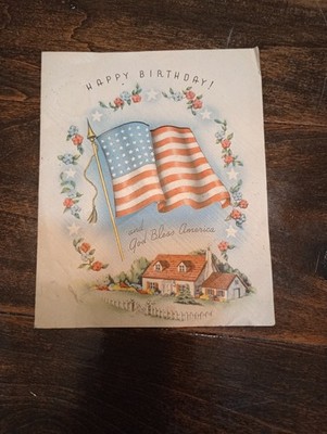 Vintage Happy Birthday Greeting Card Not Used Made In USA