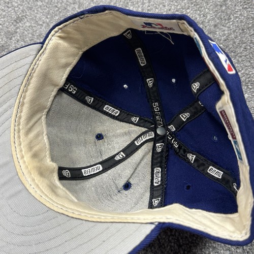 Montreal Expos Hat Baseball Cap Fitted 7 3/8 New Era MLB Blue Vintage 90s USA - Picture 7 of 10