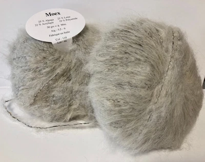 lot 10 pelotes de laine ALPAGA beige 110/ fabriqué en Italie - Photo 1/3
