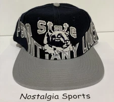 Vintage PENN STATE NITTANY LIONS APEX ONE BIG LETTERS SnapBack HAT NEW Old Stock