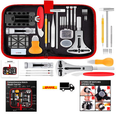 XOOL Uhrenreparaturset mit Batteriewechsel Kit Gehäuseöffner Armbandkür