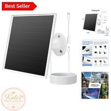 6W Solar Panel Charger for Outdoor Security Cameras - Fast Charging Adjustable