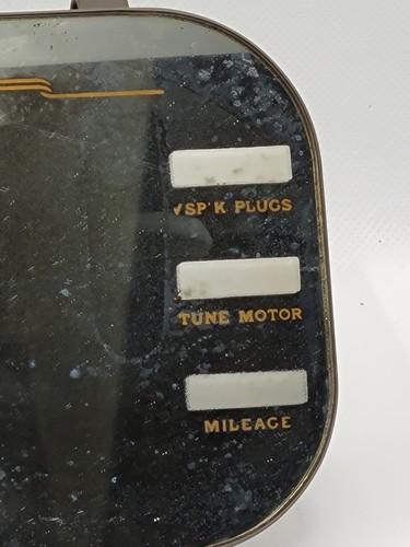 Vintage 1940's 1950's Oldsmobile Sun Visor Travel & Service Record Vanity Mirror - Picture 4 of 5