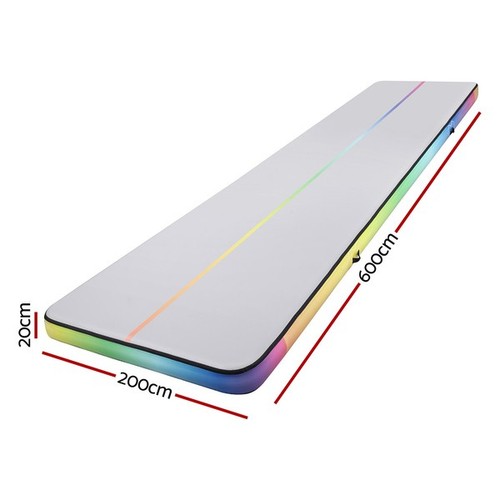 6M Air Track Mat Inflatable Gymnastics Tumbling Mat Colourful - Picture 3 of 8