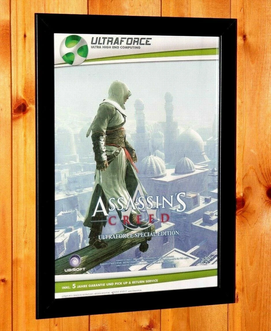 Assassin's Creed 1 PS3 Original 2007 Ad Authentic XBox 360 Game Promo Art