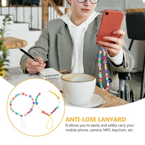 2 szt. Pasek na telefon komórkowy Smycz z koralikami Smycz do telefonu komórkowego - Zdjęcie 12 z 12